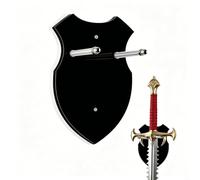 SiSinkal Clear Acrylic Sword Wall Mount Vertical Display Holder For Katana Longsword Axe Invisible Rack 4.5x7 Inches For Collectors Home Decor(Black)