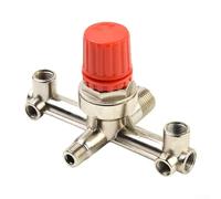SiSinkal Double Outlet Air Compressor Switch Pressure Regulator Valve for Piston-Type Compressors, High Precision Voltage Control, Fast Decompression with Overflow Structure