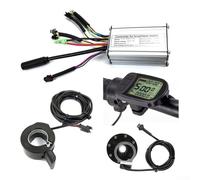 SiSinkal EBike Controller Kit for KT 36V 48V 250W 15A with LCD5 Display 8 Magnet PAS Sensor Thumb Throttle Waterproof Set Silver
