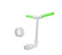 SiSinkal Fluorescent Fountain Sprinkler Set with Mounting Bracket for Garden Pools and Spas, Dual Head Water Feature Kit for Above Ground and In-Ground Pool Decoration(With adapter)