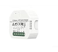 SiSinkal for MINI for ZIGBEE Smart Light Switch Module 2 Gang Neutral Required 1/2 Way Wiring for Tuya for Smart Life Voice Control via for ALEXA Google Home Compact Design for EU UK Back Boxes Timer