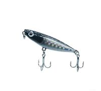 SiSinkal for MINI Zigzag Dog Floating Lure featuring 3D Eyes and Treble Hooks, Hard Plastic Wobbler Bait with Erratic Swimming Action, Effective Tackle for Bass and Pike Fishing in Lakes and Rivers