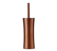 Sisinkal Gold Stainless Steel Toilet Brush Set Bathroom Cleaning Tool Elegant Space-Saving Design Brushed Chrome Finish High-Density Brush Head Bathroom Accessory(Copper colored)