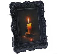 SiSinkal Gothic Black Embossed Photo Frame For Halloween Decor, Handcrafted Picture Frame With Artwork For Home Office Bedroom Display, 6 7 8 10 Inch(7in)