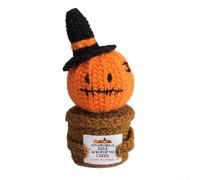 Sisinkal Halloween Knitted Plant Ornaments Crochet Party Decorations Handcrafted Potted Plants Yarn Decorative Items Themed Celebration Indoor Outdoor Table Shelf Display Home Decor(A)