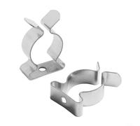 Sisinkal Heavy Duty Spring Terry Clips Wall Mount Tool Holder Metal Storage Organizer for Garden Garage Workshop Broom Rake Brush Support Manganese Steel 10 Pack Silver(16mm)