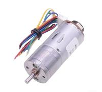 SiSinkal JGA25-370 DC Gear Motor, with Encoder 6V High Torque 9kg.cm, High Speed Electric Motor for Precise Control in Robotics Automation and Model Building(60RPM)