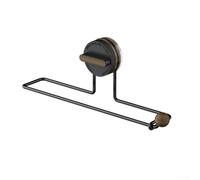 SiSinkal Kitchen Suction Cup Tissue Holder, Heavy Duty Stainless Steel Paper Roll Rack, No Punching Design for Cling Film and Foil, Reusable Wall Mount Fits Rolls up to 30cm Long and 6cm Thick