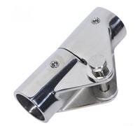 Sisinkal Marine Tube Connector Folding Swivel 316 Stainless Steel Boat Rail Fitting 180 Degree Adjustable Hardware Mount for Yacht Bimini Top Canopy Awning(25mm)