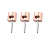 Sisinkal Metal Cable Clips Wire Management Organizer Aluminum Cord Holder Anchors for Round Flat Cables Under 7mm Home Office DIY Lighting Assembly Chandelier Installation Silver(rose gold)