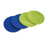 Sisinkal Microfiber Electric Spin Mop Pads Replacement for Floor Cleaner Scrubber Machine Washable Reusable Cleaning Cloth for Hardwood Tile Marble Stone Blue Green 4 Pack