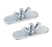 Sisinkal Mobile Air Conditioner Sealing Plate Set Stainless Steel Butterfly Turnbuckle Screws Adjustable Window Kit Casement Mounting Hardware 2 Pieces 40x13x12cm