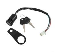 SiSinkal Motorcycle Ignition Switch Lock with 2 Keys and Mounting Bracket, 2-Position On/Off, Compatible with 70cc 90cc 110cc 150cc 250cc Motorbikes, Scooters, Dirt Bikes