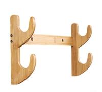 SiSinkal Natural Wood Fishing Rod Holder Wall Mount Vertical or Horizontal Rack for Home Garage Shed Cabin Boathouse Curved Structure for Multiple Rods and Reels(2 floor)