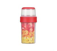 SiSinkal Portable Double Layer Salad Cup with Secure Locking Mechanism, Multi Purpose Sealed Food Storage Container for Fruit Oatmeal Meals at Work School Travel Red(Bottom 330ml)
