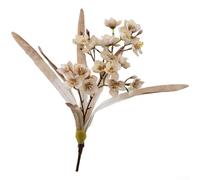 SiSinkal Realistic Artificial Daffodil Flower with Embossed Cloth Petals for Elegant Home Decoration and Wedding Centerpiece Arrangements Photography Prop Single Stem Fake Plant Decor 49.5cm(Brown)