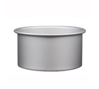 Sisinkal Round Hollow Chiffon Cake Pan Aluminium Alloy Nonstick Removable Bottom for Angel Food Sponge Baking Thickened 0.8mm Even Heat Easy Clean Silver(8inch)