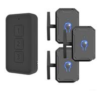 SiSinkal Smart RF433 Wireless Light Switch No Wiring Required Remote Control for Home Office Kitchen Easy Setup Compact Design Battery Powered Finger Robot for Ceiling Lamp(Black * 3 + 3)
