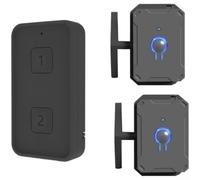 SiSinkal Smart RF433 Wireless Light Switch No Wiring Required Remote Control for Home Office Kitchen Easy Setup Compact Design Battery Powered Finger Robot for Ceiling Lamp(Black * 2 + 2)