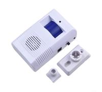 SiSinkal Smart Wireless Doorbell Motion Activated by Light Change, 16 Melodies Battery Powered Welcome Bell for Store Front, Home Entry and Warehouse Security Monitor, White