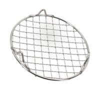 Sisinkal Stainless Steel Round BBQ Grill Net Portable Camping Cooking Grid With Removable Legs Outdoor Picnic Barbecue Mesh For Home Garden Beach Backyard(30.5cm)