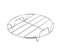 SiSinkal Stainless Steel Single-Layer Grill Rack for Air Fryer, 6/7/8/9 Inch Baking Tray Grid Pan, Four-Legged Steamer Stand for Cooking in Kitchen or Outdoor Picnic Use(9 inches)