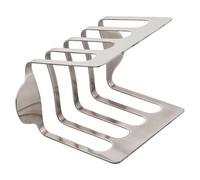 Sisinkal Stainless Steel Toast Rack Kitchen Organizer Bread Slice Holder Stand Air Fryer Accessory Display Storage Tray For Burger Bagel With Non Slip Base Silver