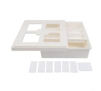 SiSinkal Under Desk Drawer Storage Box, Punch- Invisible Compartment for Office Organization, ABS Plastic Organizer for Supplies Tools, No Drilling Required(Large)
