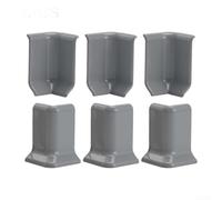 Sisinkal Wall Base Corner Trim Blocks 5.4 cm Height Baseboard Connectors Interior Decor Set (S Grey)