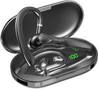Sisism Bluetooth Headset, Wireless Bluetooth Earpiece with 400mAh Charging Case 50 Hours Talking Time Built-in Microphone for iOS Android Cell Phone, V5.3 Hand-Free Headphones for Trucker, Office