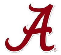Siskiyou NCAA Sports Fan Shop Alabama Crimson Tide Auto Decal 8 inch sheet Team Color