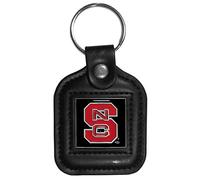 Siskiyou NCAA Sports Fan Shop North Carolina State Wolfpack Square Leather Key Chain One Size Black