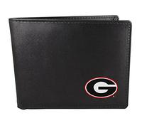 Siskiyou NCAA Sports Mens Leather Georgia Bulldogs Bi-fold Wallet One Size Black