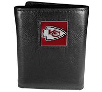 Siskiyou NFL Kansas City Chiefs Leather Tri-Fold Wallet Black