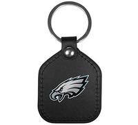 Siskiyou NFL Philadelphia Eagles Unisex Leather Square Key Chains, Black, One Size