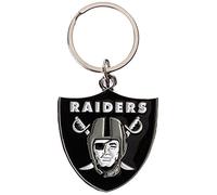 Siskiyou NFL Sports Fan Shop Las Vegas Raiders Chrome & Enameled Key Chain One Size Team Colors, Black