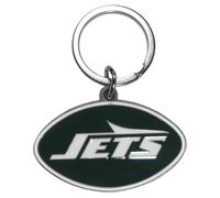 Siskiyou NFL Sports Fan Shop New York Jets Chrome & Enameled Key Chain One Size Team Colors, Black