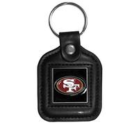 Siskiyou NFL Sports Fan Shop San Francisco 49ers Square Leather Key Chain One Size Black