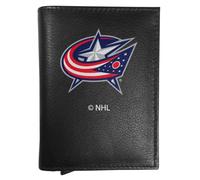 Siskiyou NHL Columbus Blue Jackets Leather RFID Pop-Up Wallet | Genuine Leather, Removable RFID Cardholder with Pop-up lever