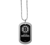 Siskiyou NHL Sports Fan Shop Boston Bruins Chrome Tag Necklace 26 inch Black