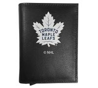 Siskiyou NHL Toronto Maple Leafs Leather RFID Pop-Up Wallet | Genuine Leather, Removable RFID Cardholder with Pop-up lever