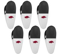 Siskiyou Sports NCAA Arkansas Razorbacks Chip Clip Magnets, 6pk White, One Size