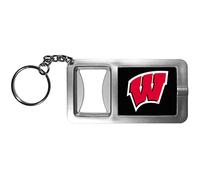 Siskiyou Sports NCAA Fan Shop Wisconsin Badgers Flashlight Key Chain with Bottle Opener One Size Black