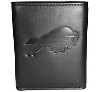 Siskiyou Sports NFL Buffalo Bills Embossed Leather Tri-fold Wallet, One Size, Black