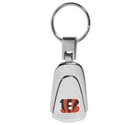 Siskiyou Sports NFL Cincinnati Bengals Unisex Steel Teardop Key Chain, Steel, One Size, (FKP010)