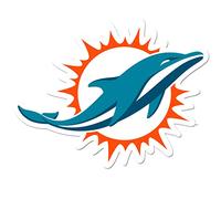 Siskiyou Sports NFL Fan Shop Miami Dolphins Auto Decal 8 inch sheet Team Color