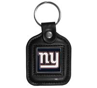 Siskiyou Sports NFL Fan Shop New York Giants Square Leather Key Chain One Size Black