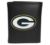 Siskiyou Sports NFL Green Bay Packers Tri-fold Wallet Large Logo, Black