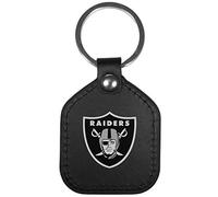 Siskiyou Sports NFL Las Vegas Raiders Unisex Leather Square Key Chains, Black, One Size