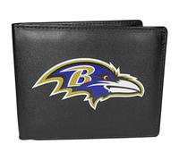 Siskiyou Sports NFL Mens Baltimore Ravens Bi-fold Wallet Large Logo One Size Black
